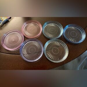 Tupperware Watercolor Coasters - 2 sets of 6 (12 total)